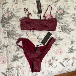 triangl grape sparkle top and bottom set BRAND NEW W TAGS — NEVER WORN